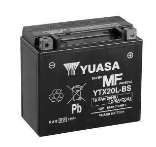 Акумулятор YUASA YTX20L-BS AGM 12V 18,9Ah 270A R+ 175x87x155 мм